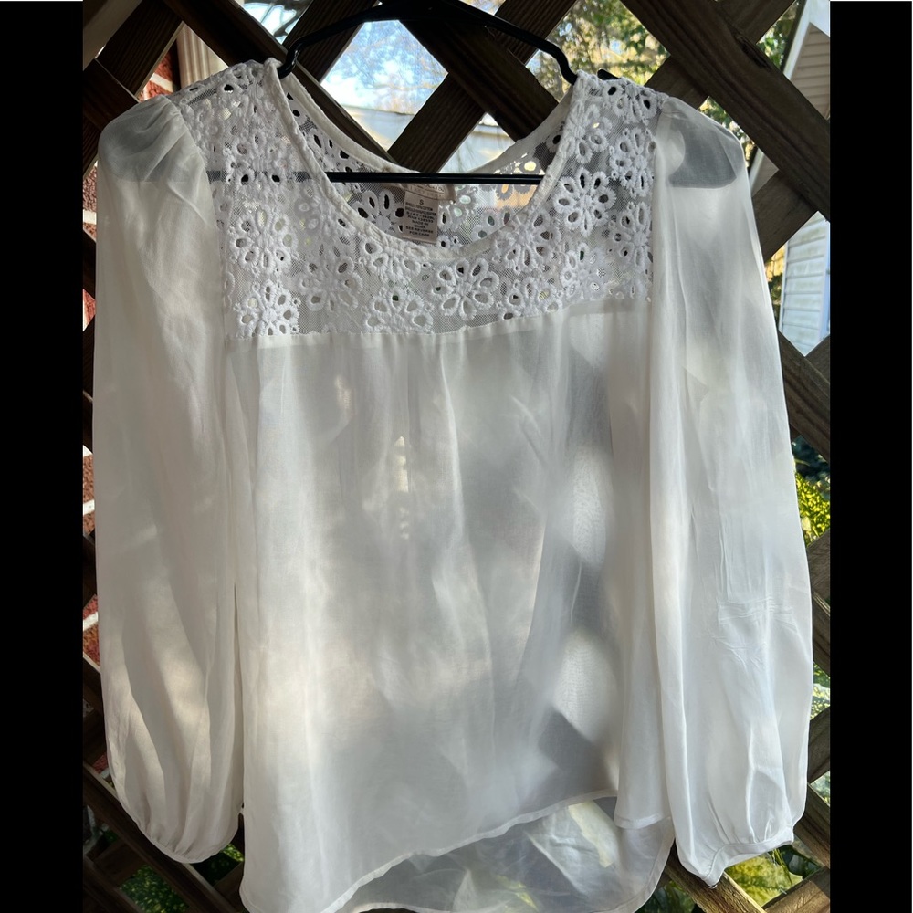 White sheer top